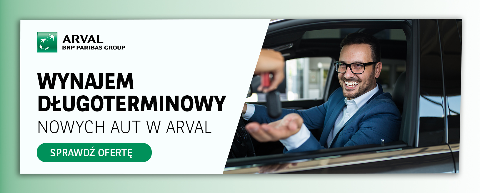 Baner wynajem długoterminowy nowych aut Arval